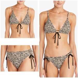 ROBIN PICCONE AUBREY TRIANGLE TOP (XS) AND AUBREY HIGH WAIST BIKINI BOTTOMS (S)